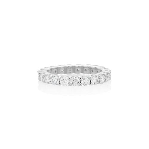 3mm Moissanite Eternity Ring in 925 Sterling Silver