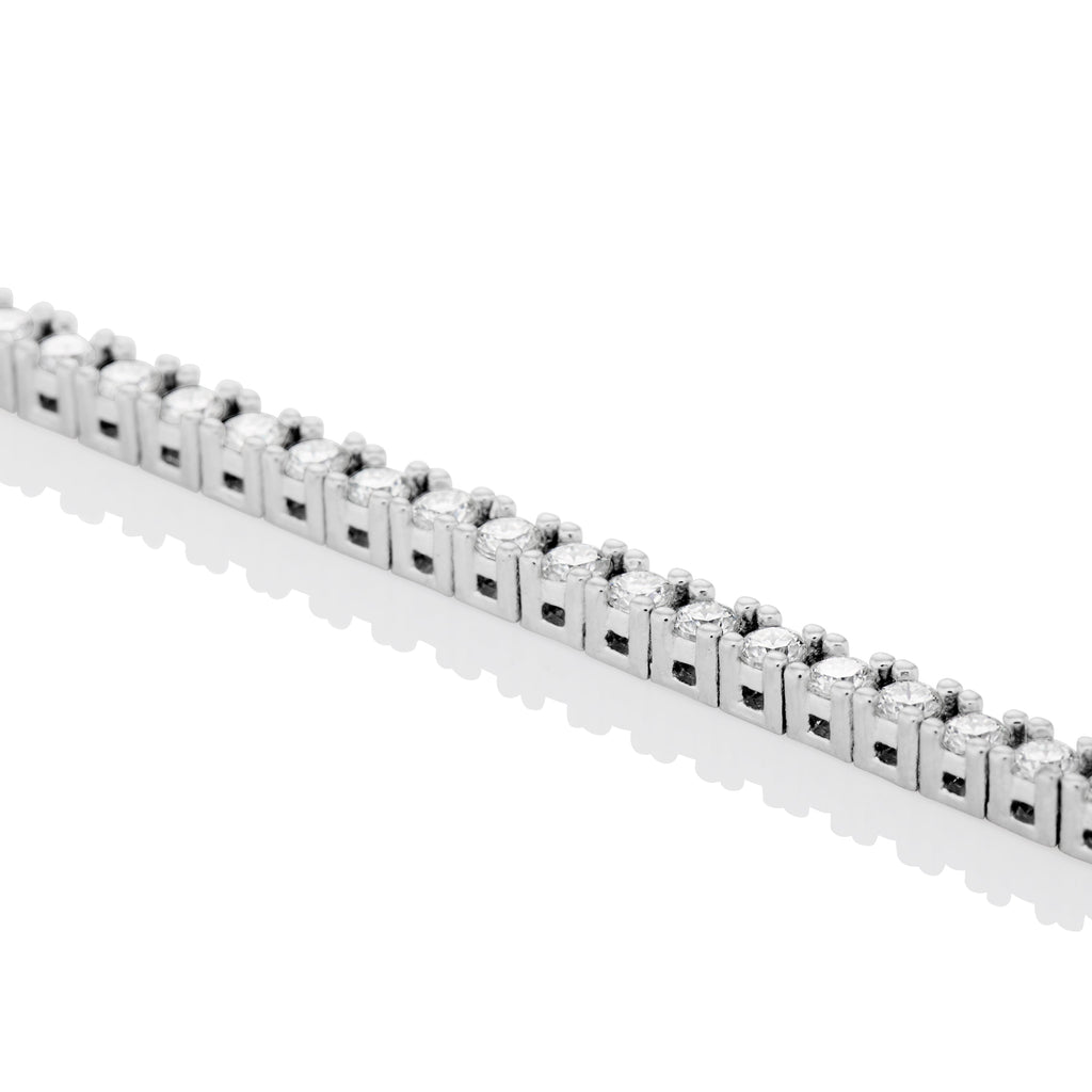 2mm Moissanite Tennis Bracelet in Solid 925 Silver