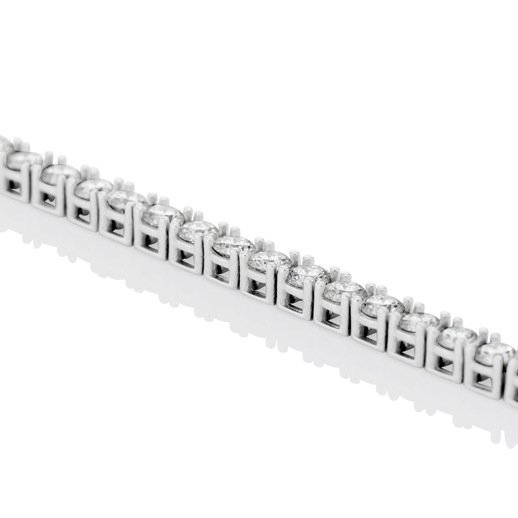 3MM Moissanite Tennis Necklace in Solid 925 Silver