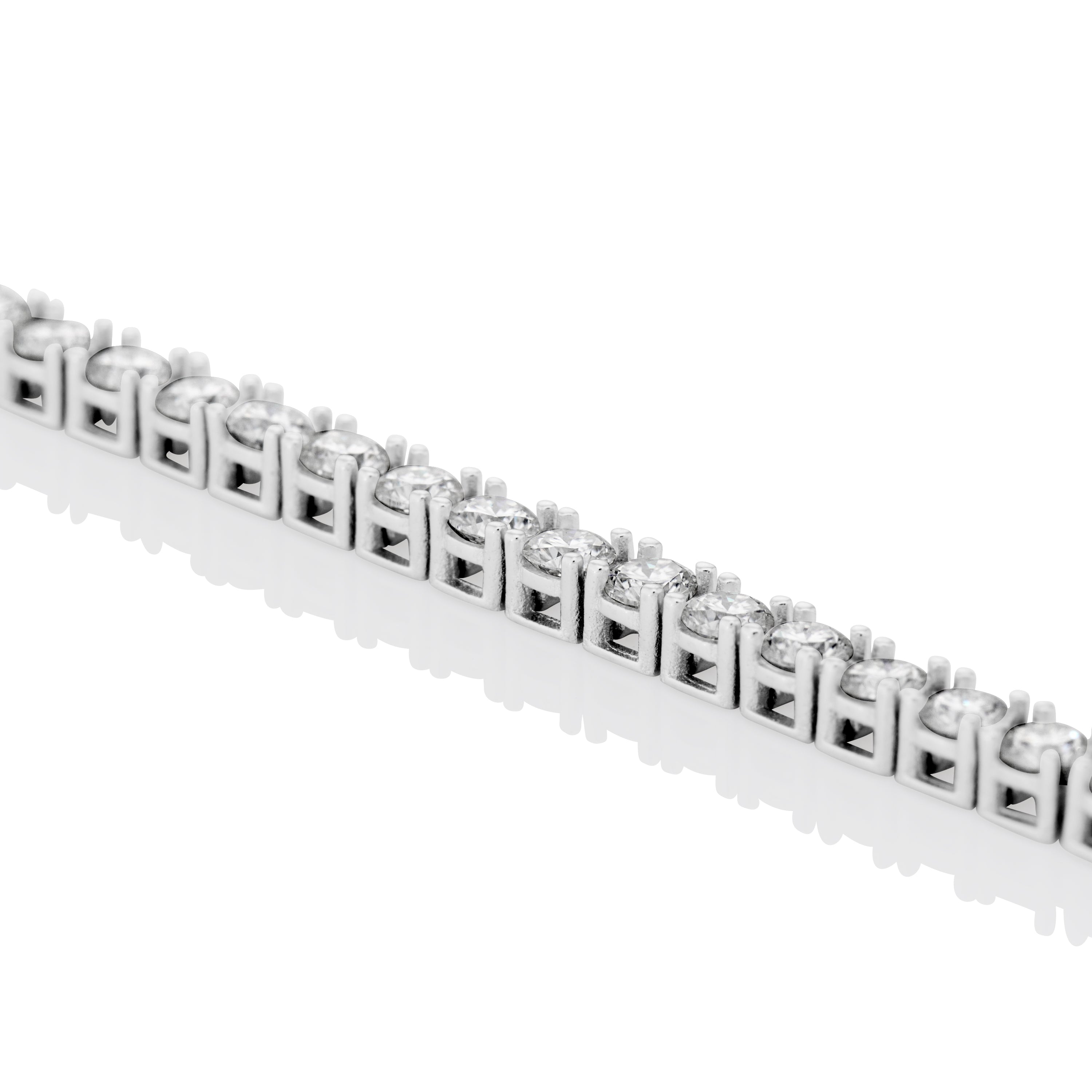 3MM Moissanite Tennis Necklace in Solid 925 Silver