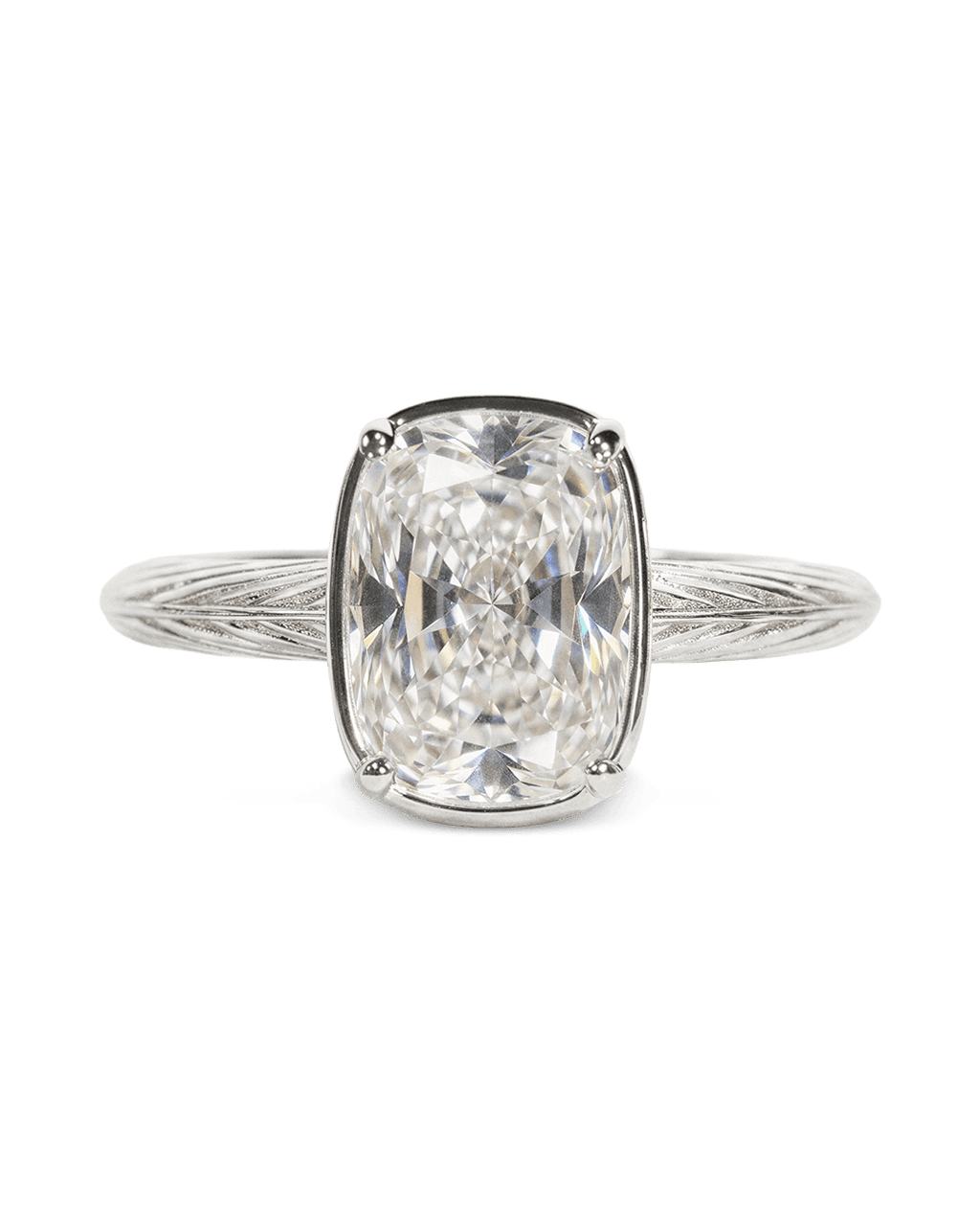 Sterling Silver Elongated Cushion Cocktail Ring 4ct & 8ct